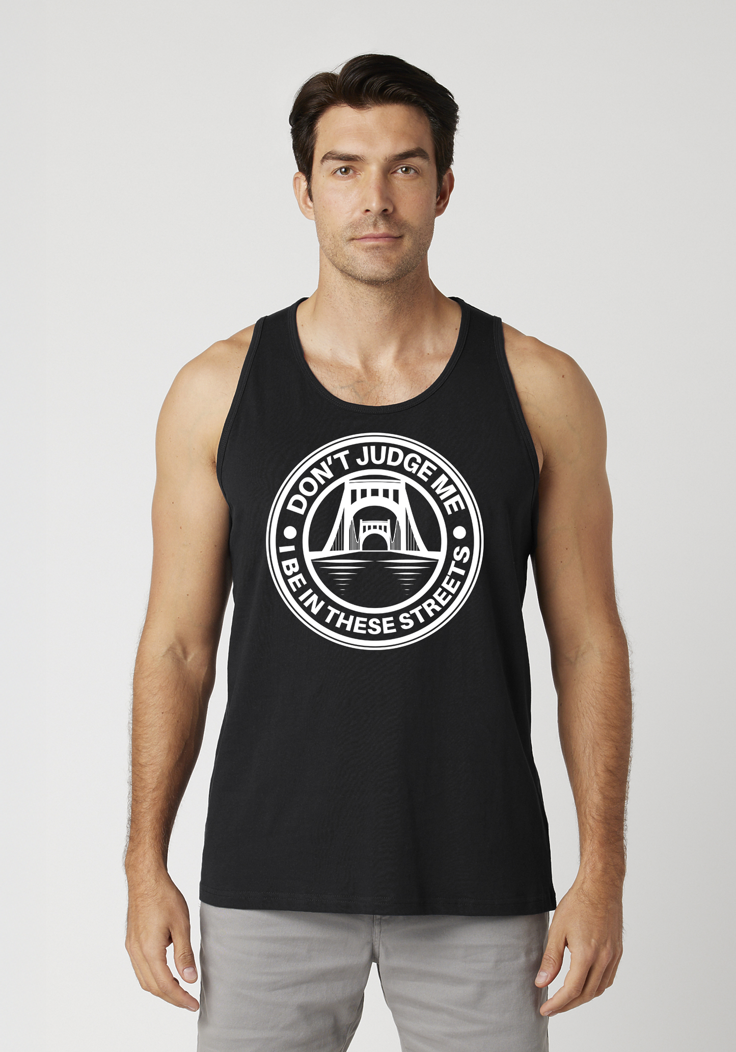 Black Men's Tank Top - The Capital