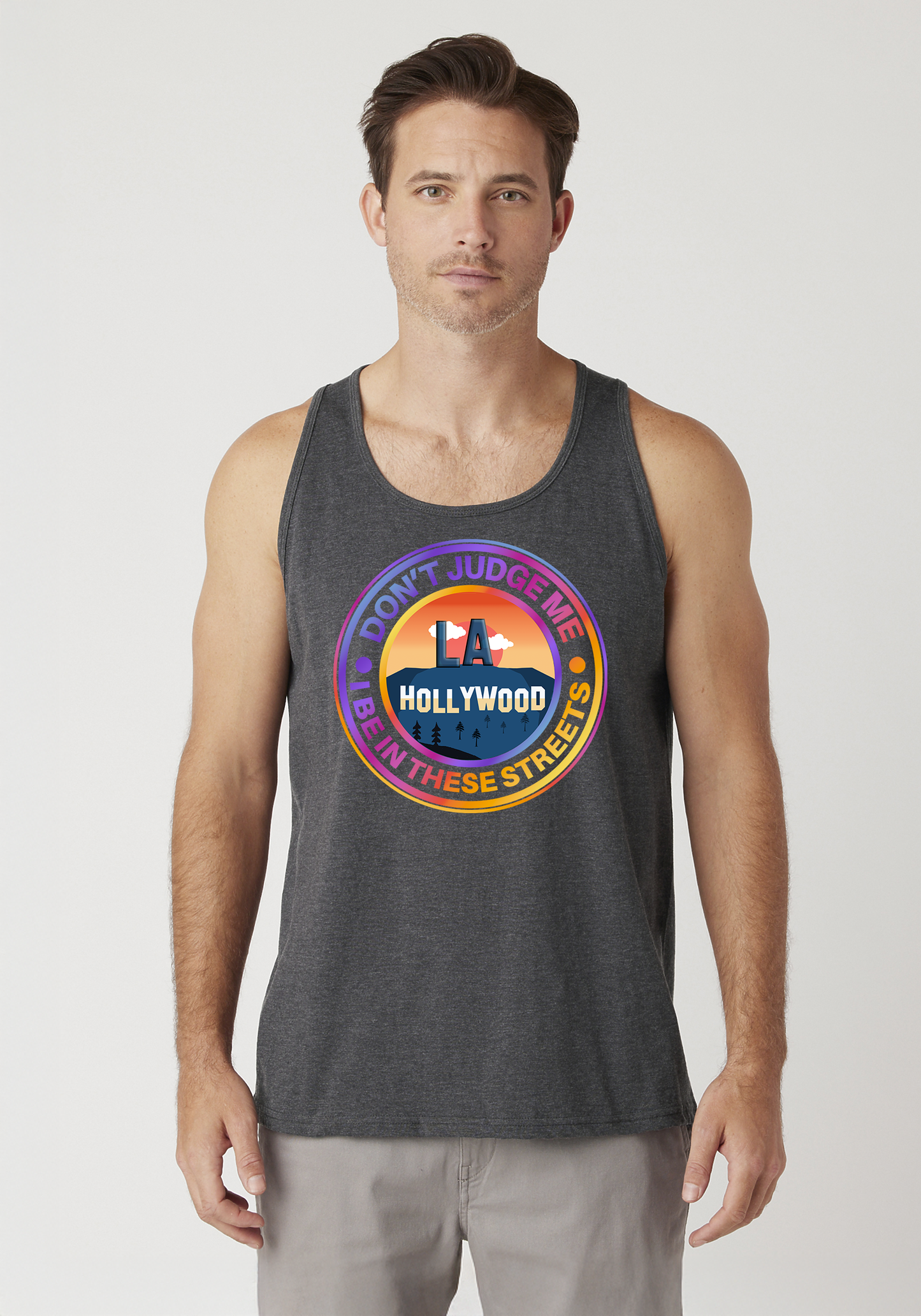 Charcoal Heather Men's Tank Top - Hollywood