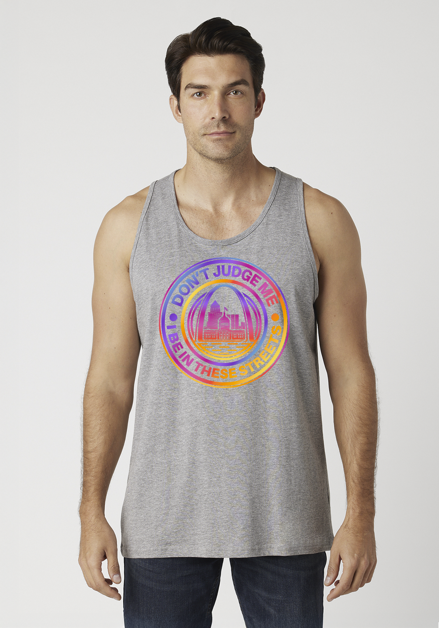 Heather Gray Men's Tank Top - The Lou