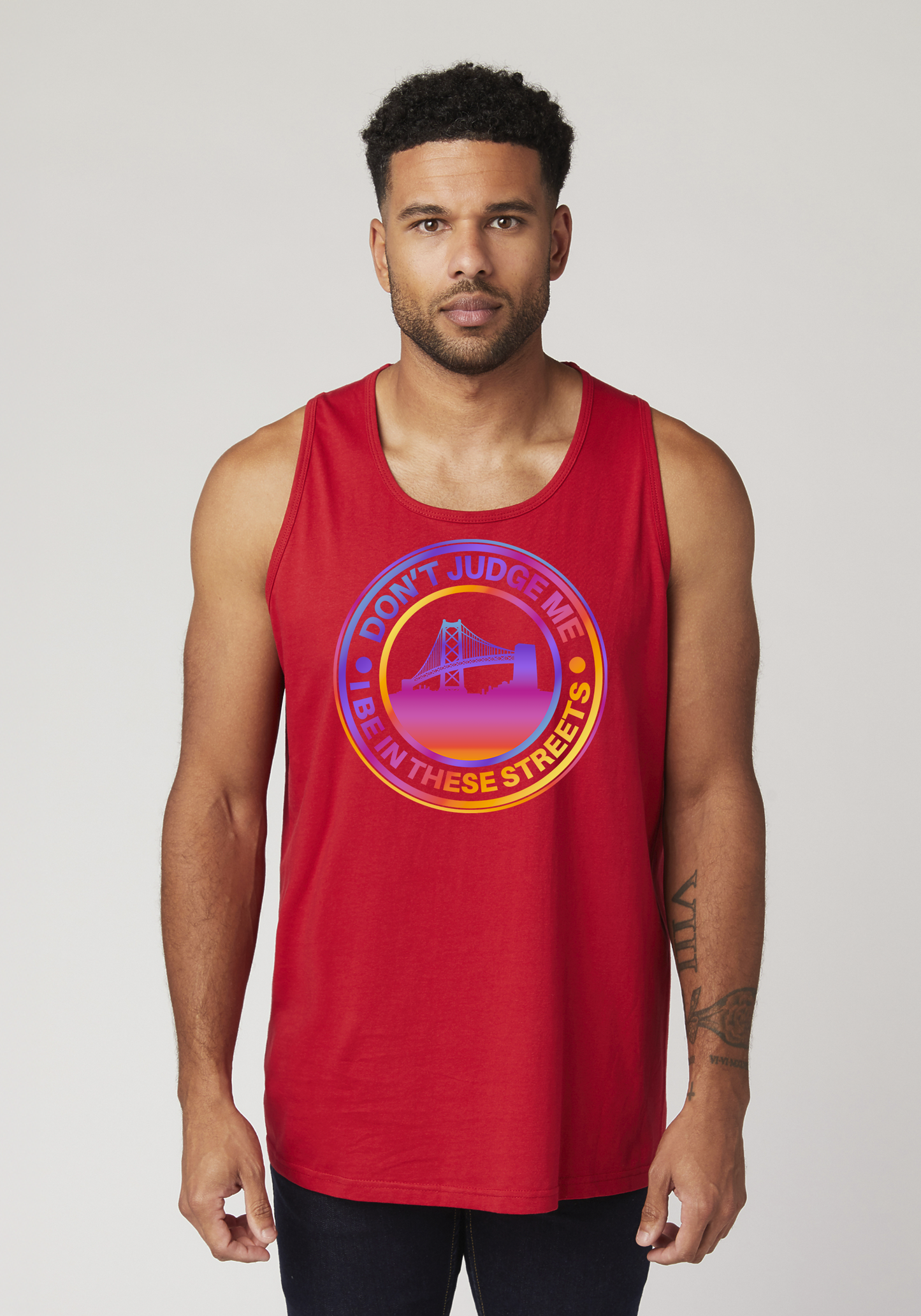 Red Men's Tank Top - The Town