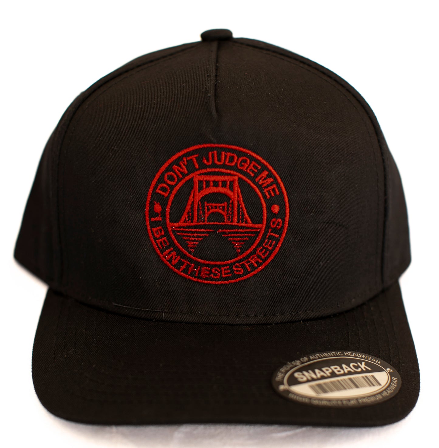 Cotton Twill Embroidered Five-Panel Snapback Cap