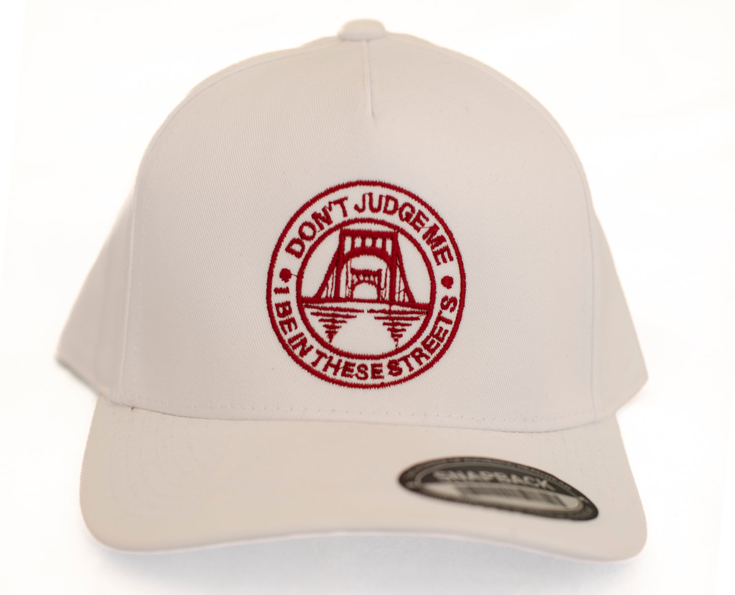 Cotton Twill Embroidered Five-Panel Snapback Cap