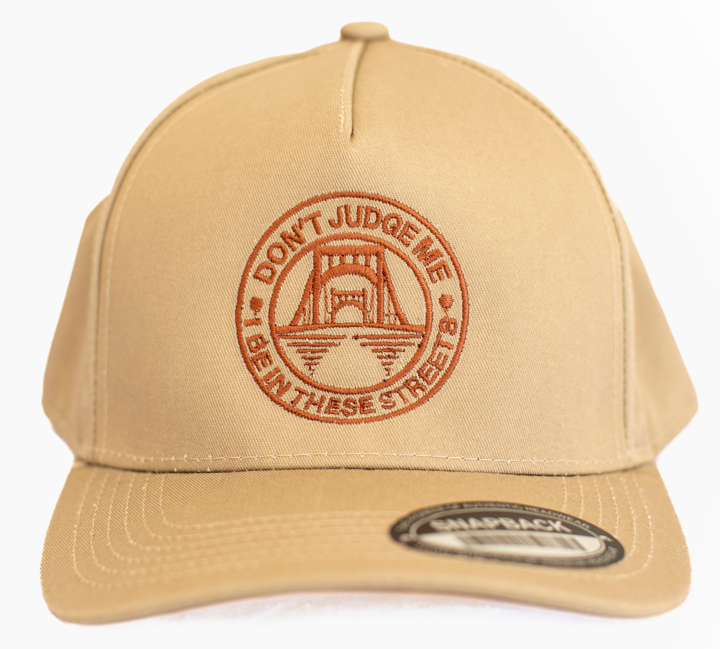 Cotton Twill Embroidered Five-Panel Snapback Cap
