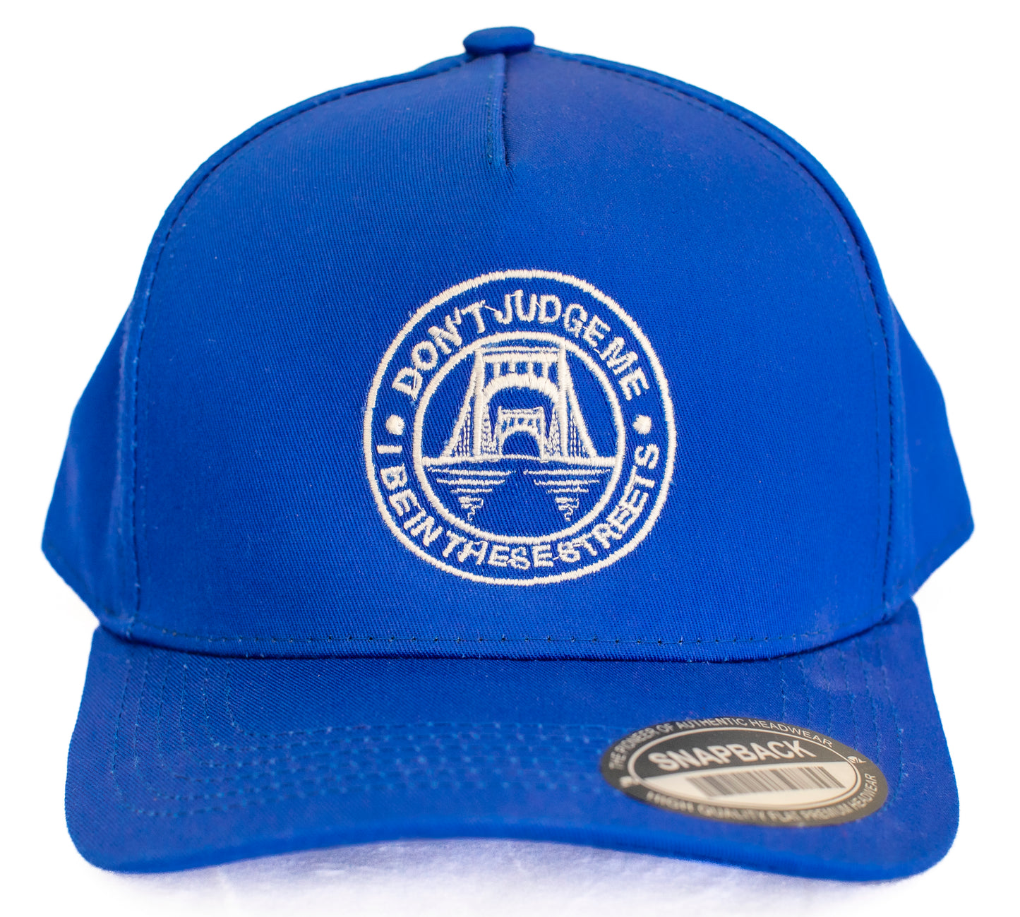 Cotton Twill Embroidered Five-Panel Snapback Cap