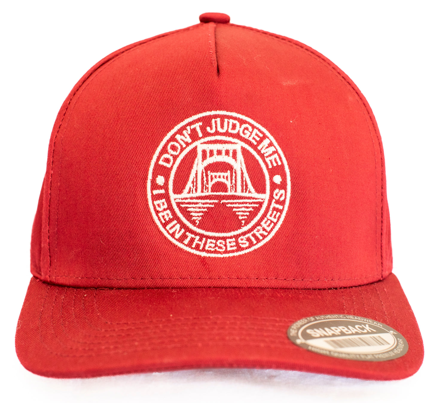 Cotton Twill Embroidered Five-Panel Snapback Cap