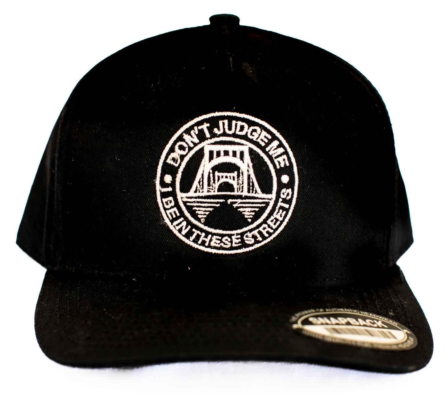 Cotton Twill Embroidered Five-Panel Snapback Cap