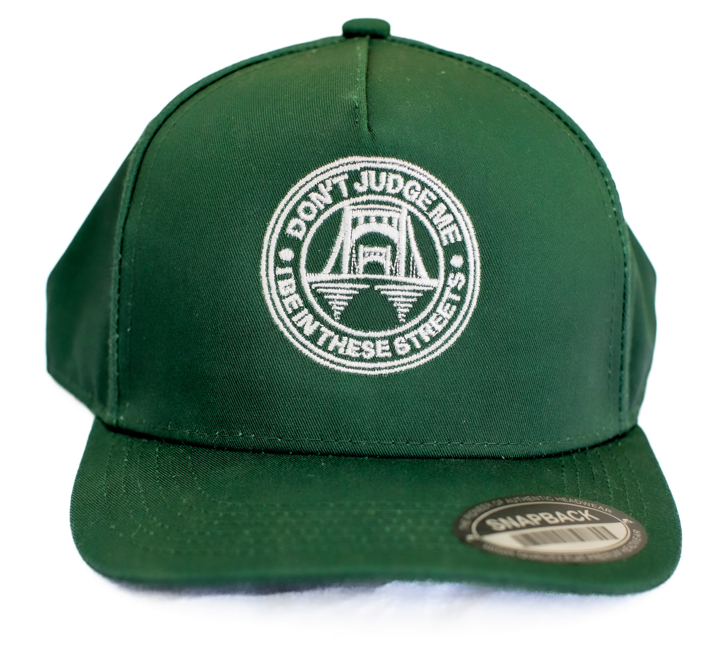 Cotton Twill Embroidered Five-Panel Snapback Cap