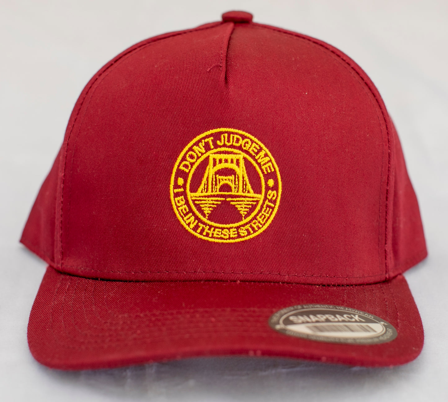 Cotton Twill Embroidered Five-Panel Snapback Cap