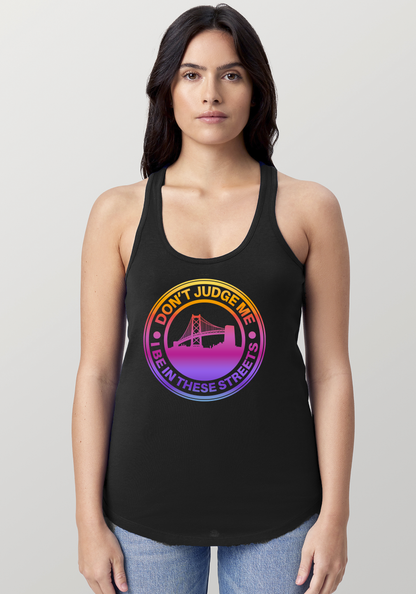Black Women's Racerback Tank - The Town
