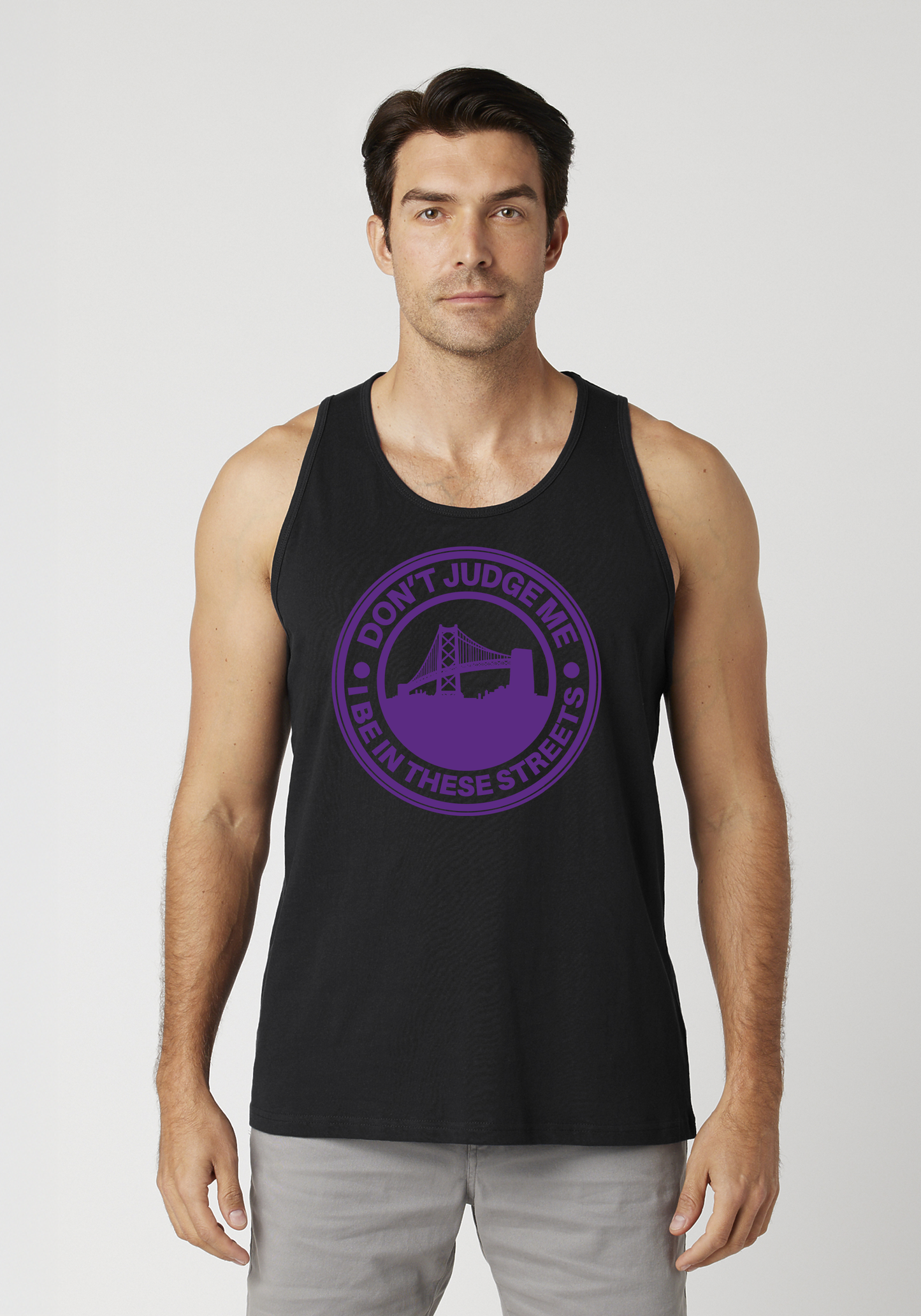 Black Men's Tank Top - The Town