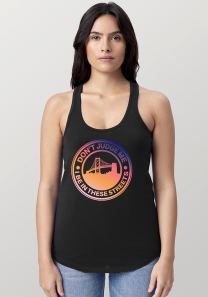 Black Women's Racerback Tank - The Town