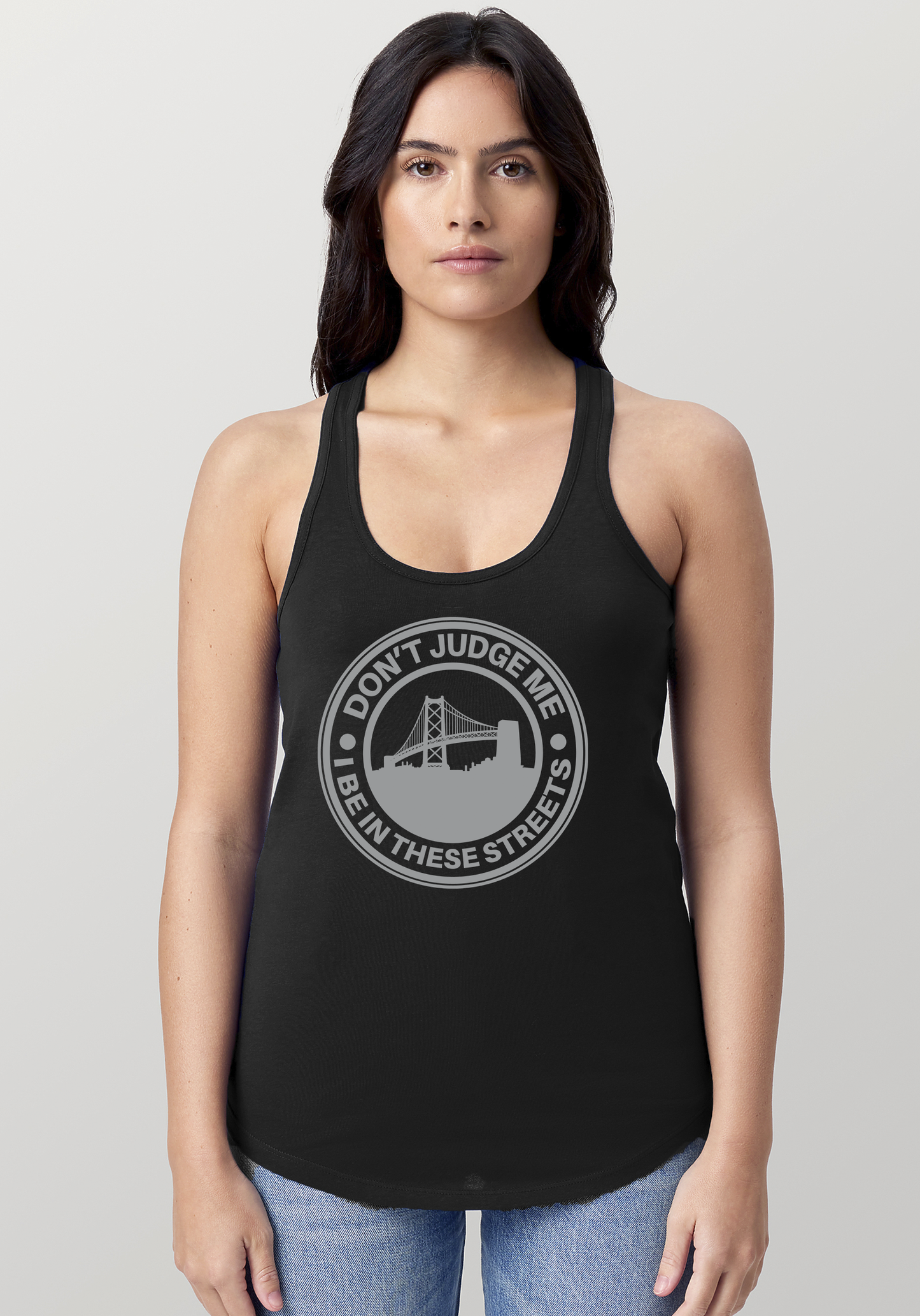 Black Women's Racerback Tank - The Town