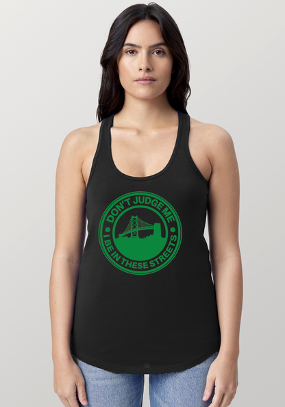 Black Women's Racerback Tank - The Town
