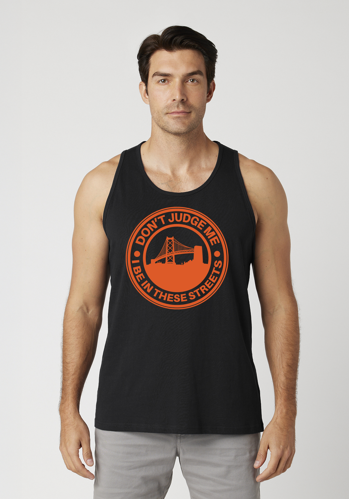 Black Men's Tank Top - The Town