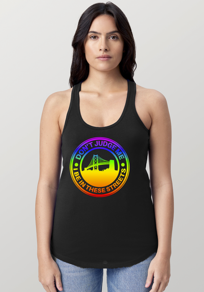 Black Women's Racerback Tank - The Town