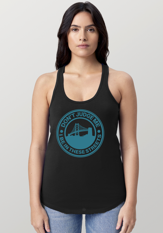 Black Women's Racerback Tank - The Town