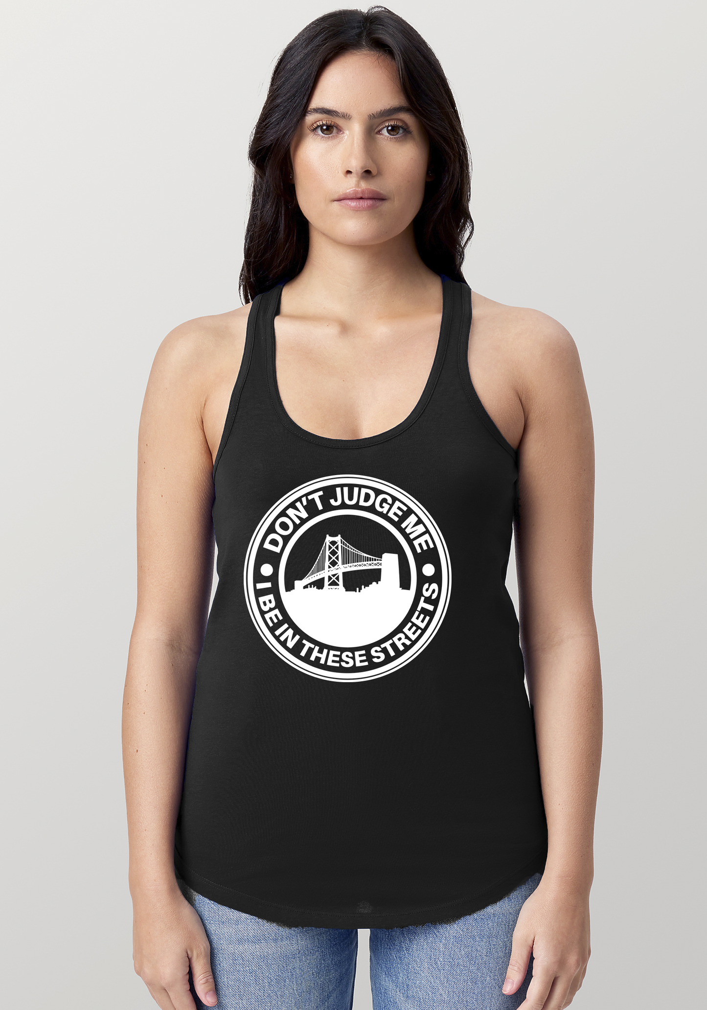 Black Women's Racerback Tank - The Town