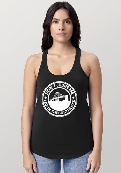 Black Women's Racerback Tank - The Town