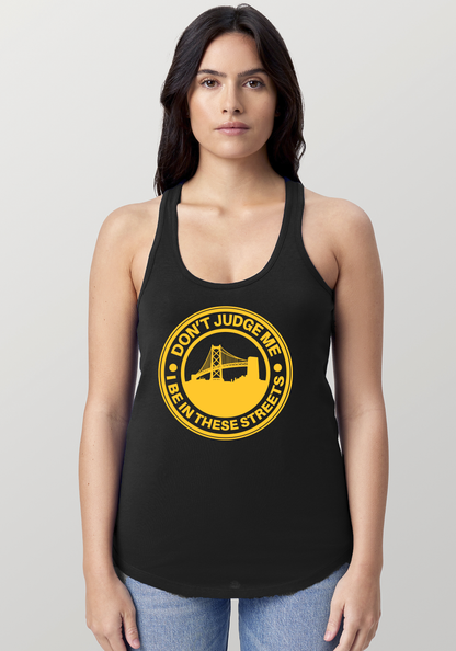 Black Women's Racerback Tank - The Town