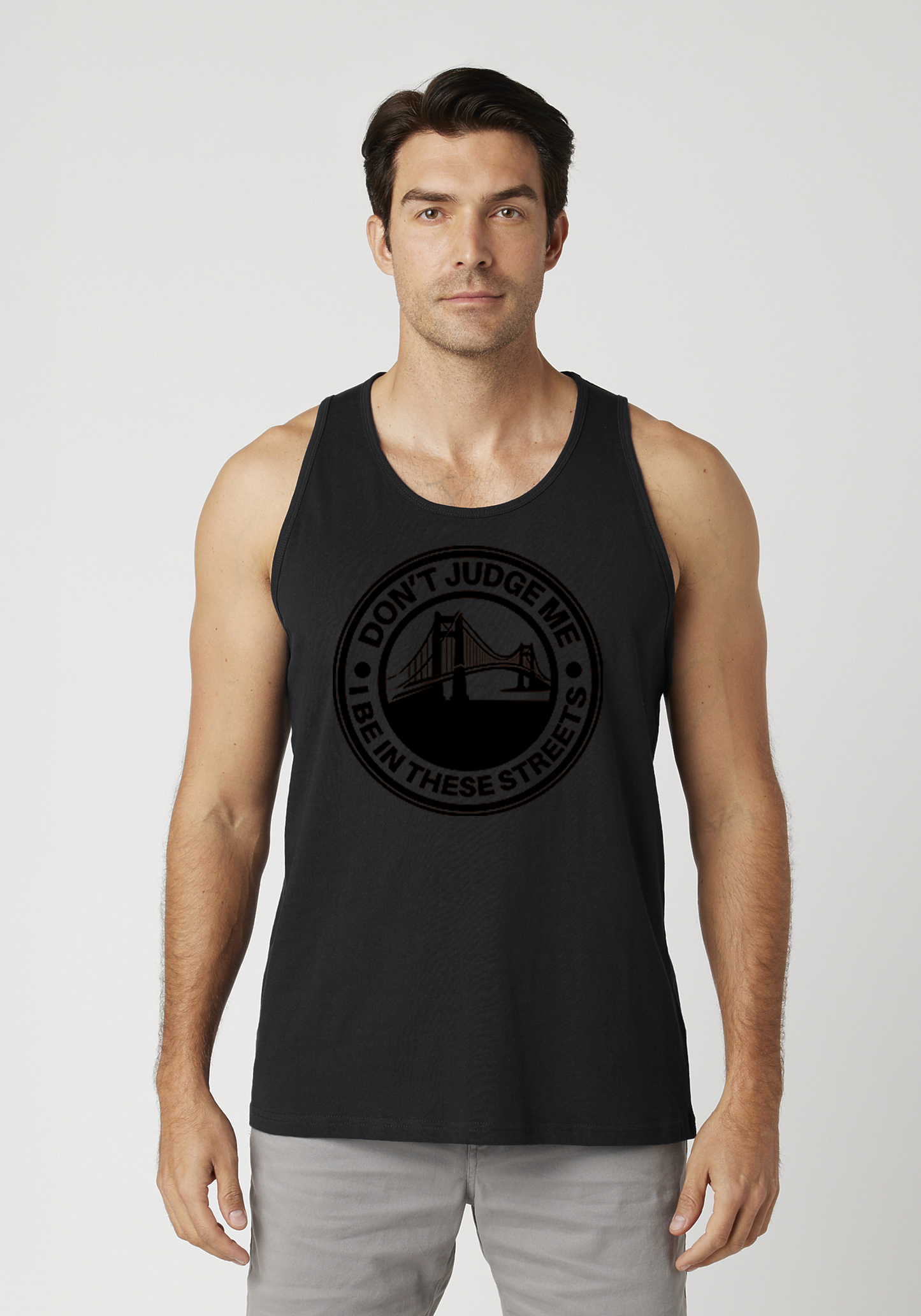 Black Men's Tank Top - The Bay