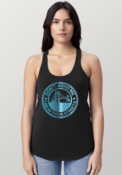 Black Women's Racerback Tank - The Bay