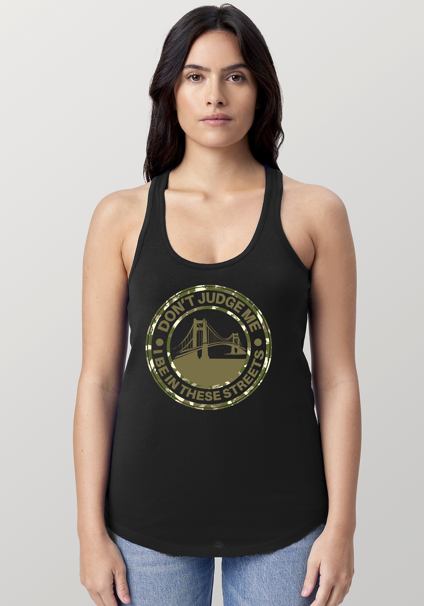Black Women's Racerback Tank - The Bay