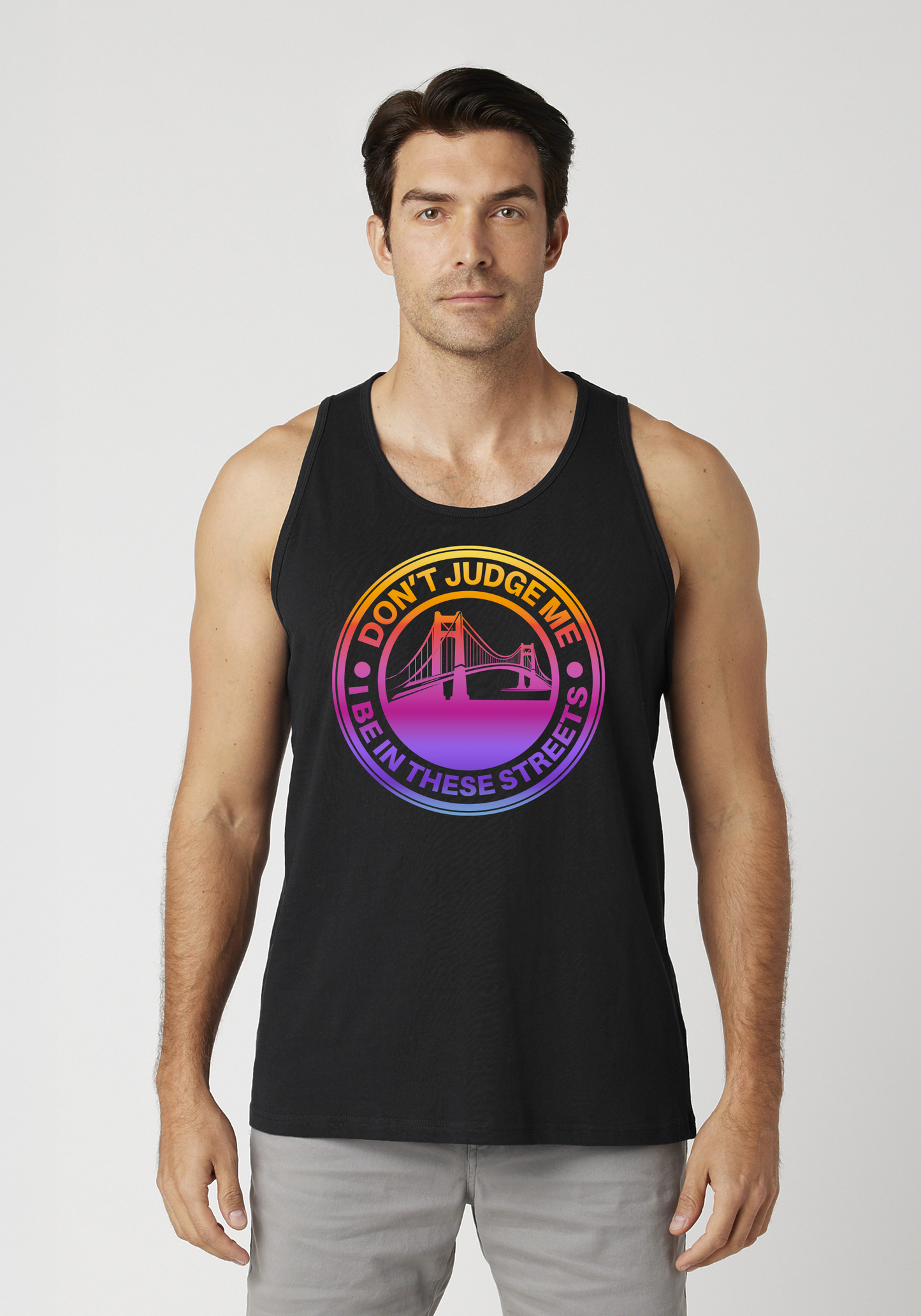Black Men's Tank Top - The Bay