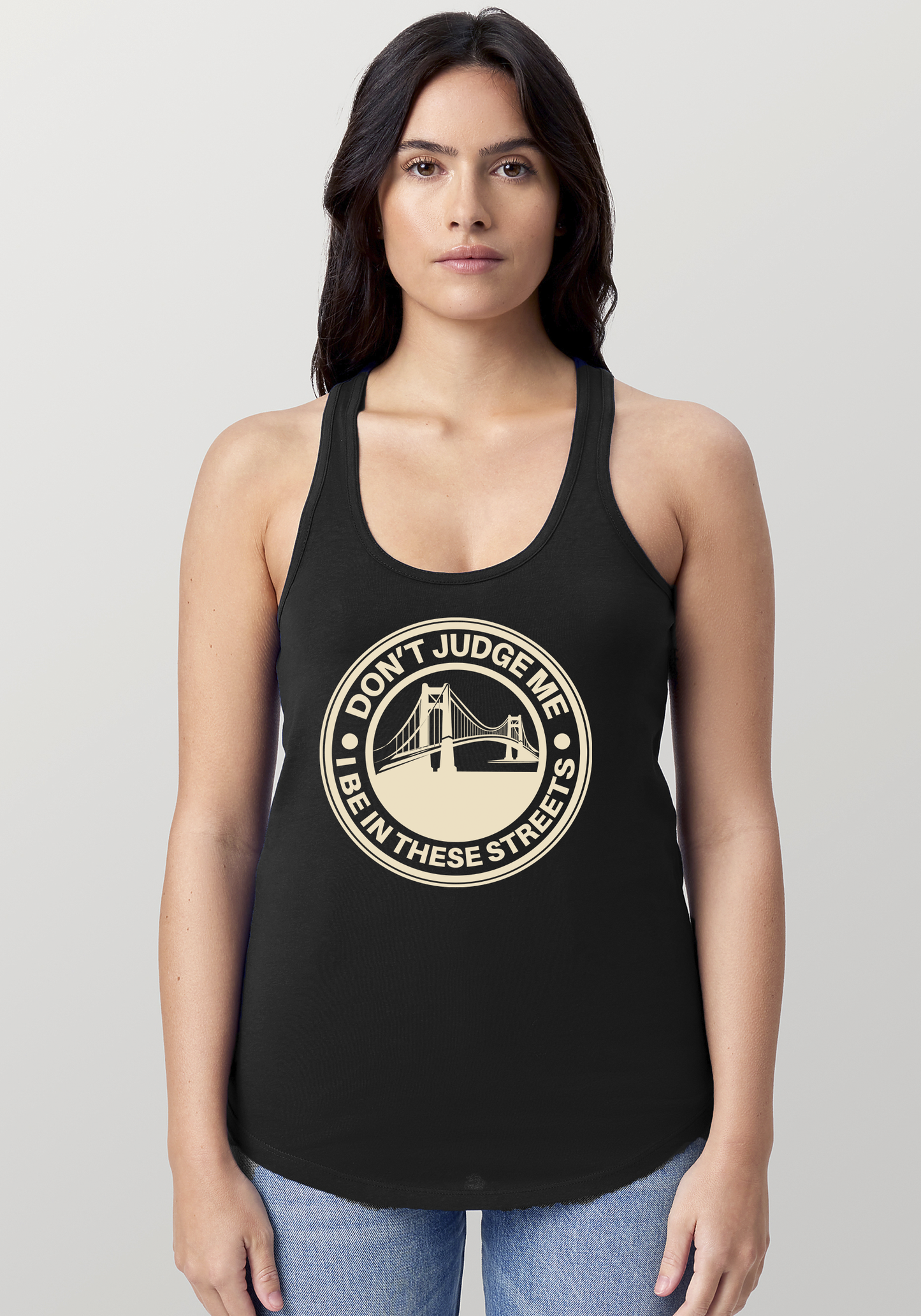 Black Women's Racerback Tank - The Bay