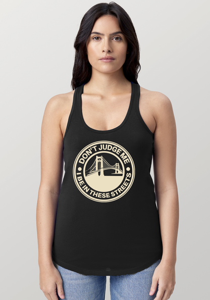 Black Women's Racerback Tank - The Bay