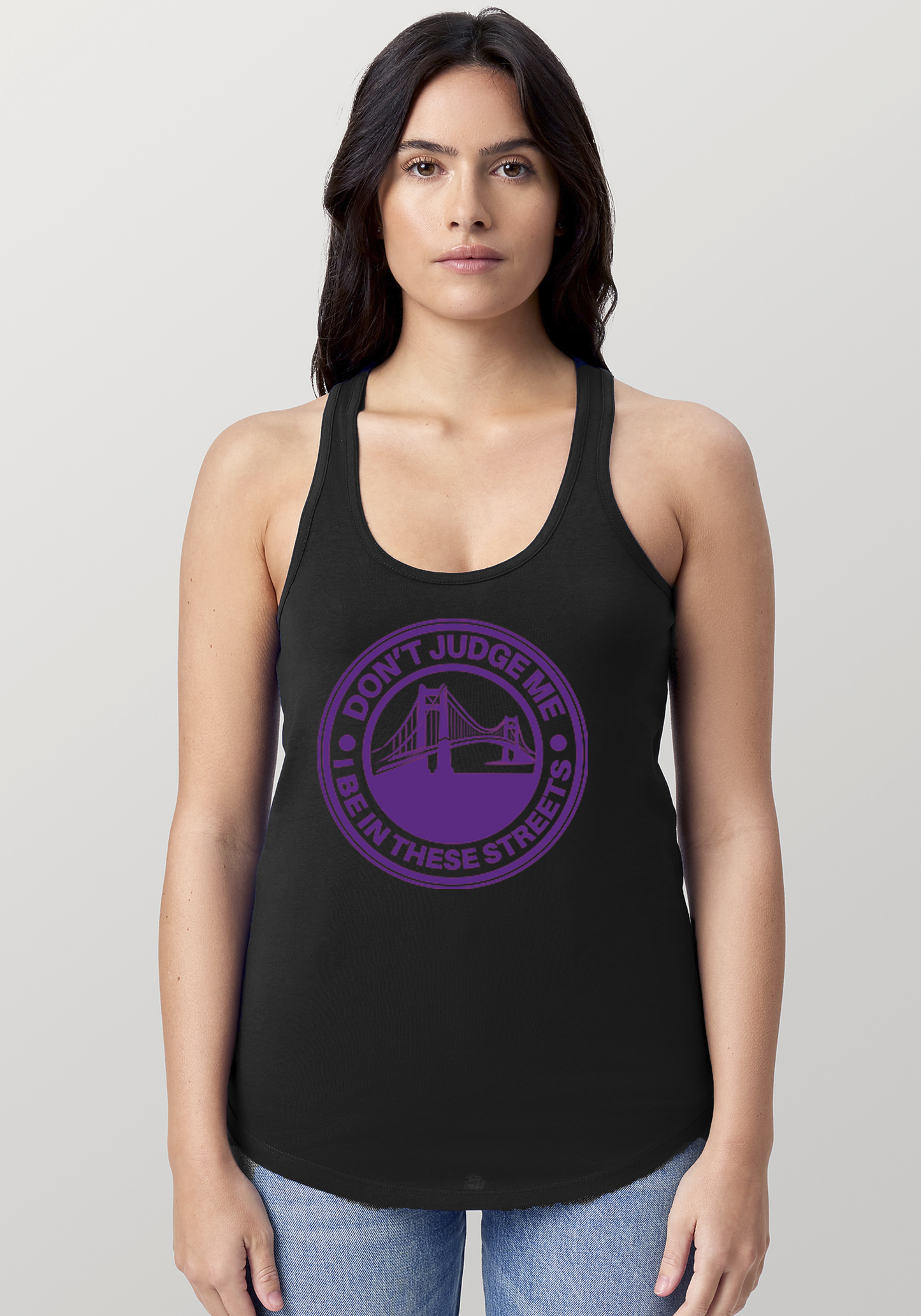 Black Women's Racerback Tank - The Bay