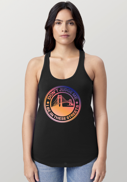 Black Women's Racerback Tank - The Bay