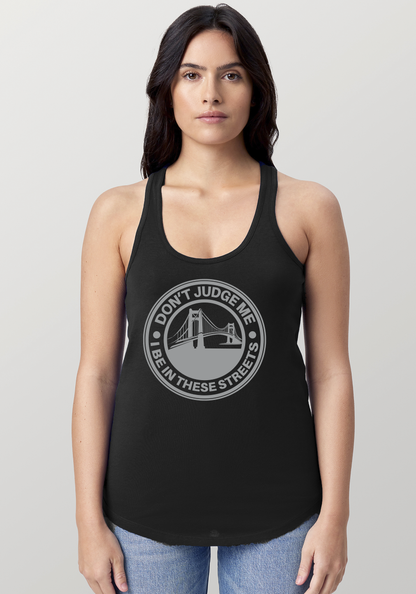 Black Women's Racerback Tank - The Bay
