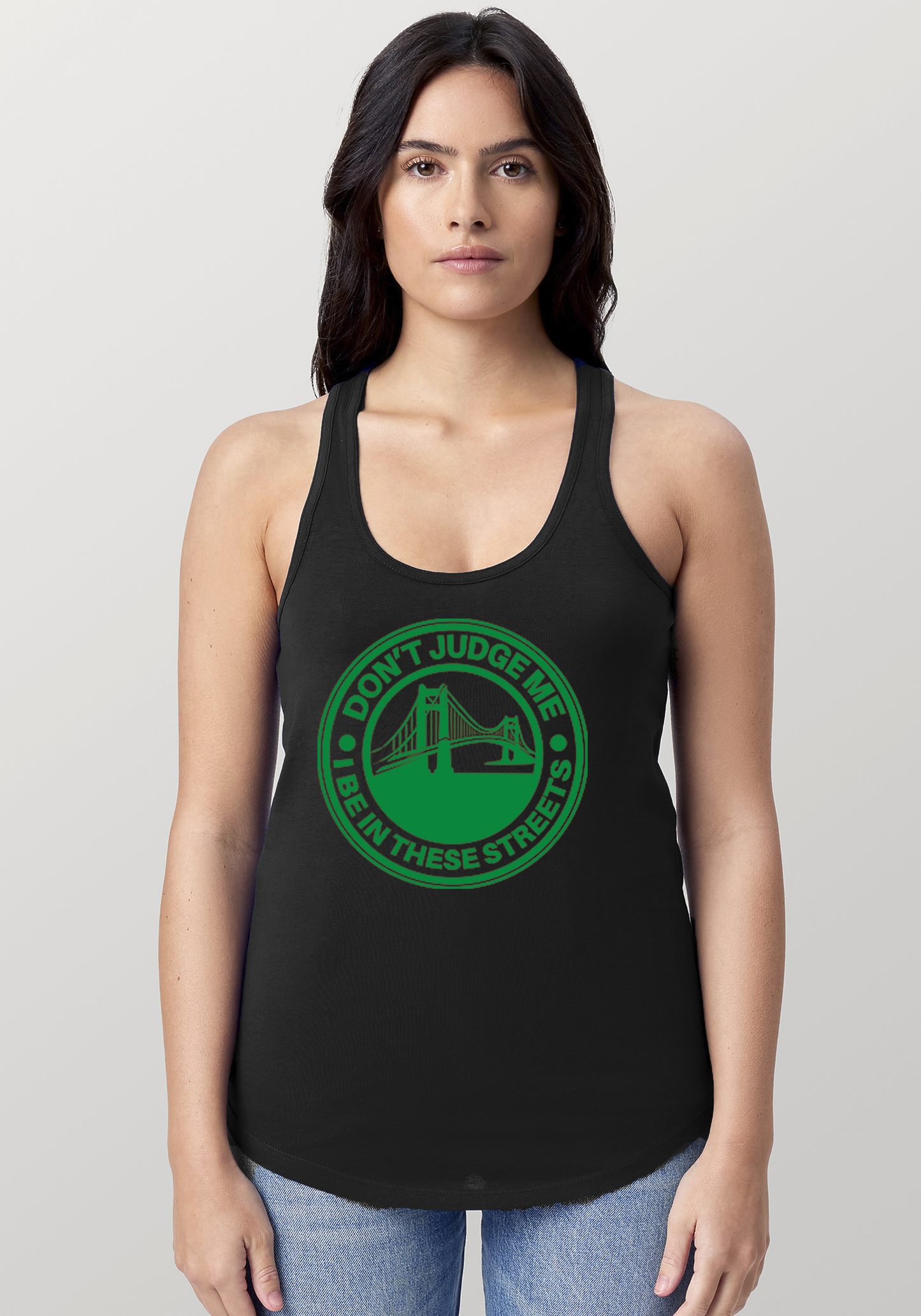 Black Women's Racerback Tank - The Bay