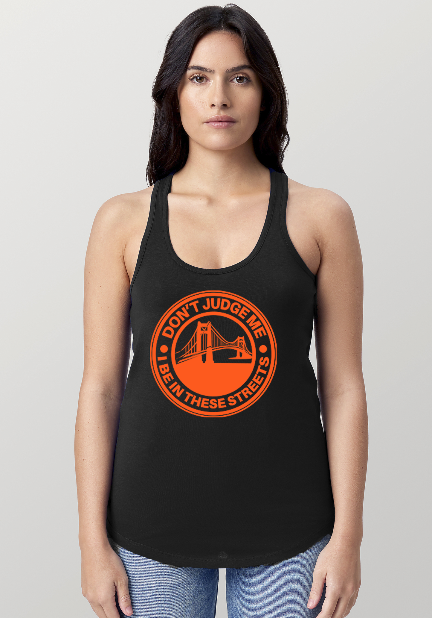 Black Women's Racerback Tank - The Bay