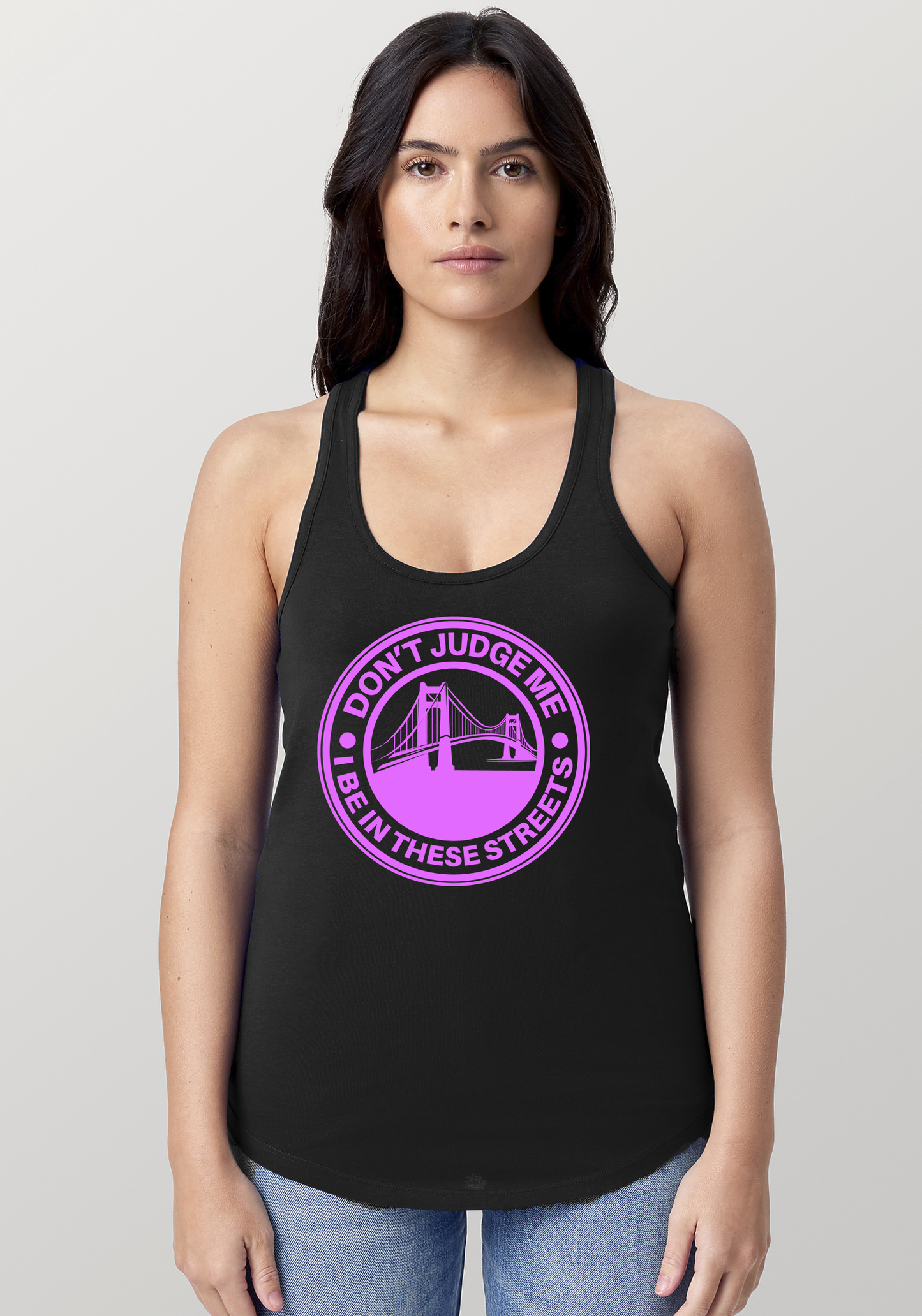 Black Women's Racerback Tank - The Bay