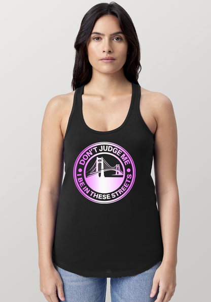 Black Women's Racerback Tank - The Bay