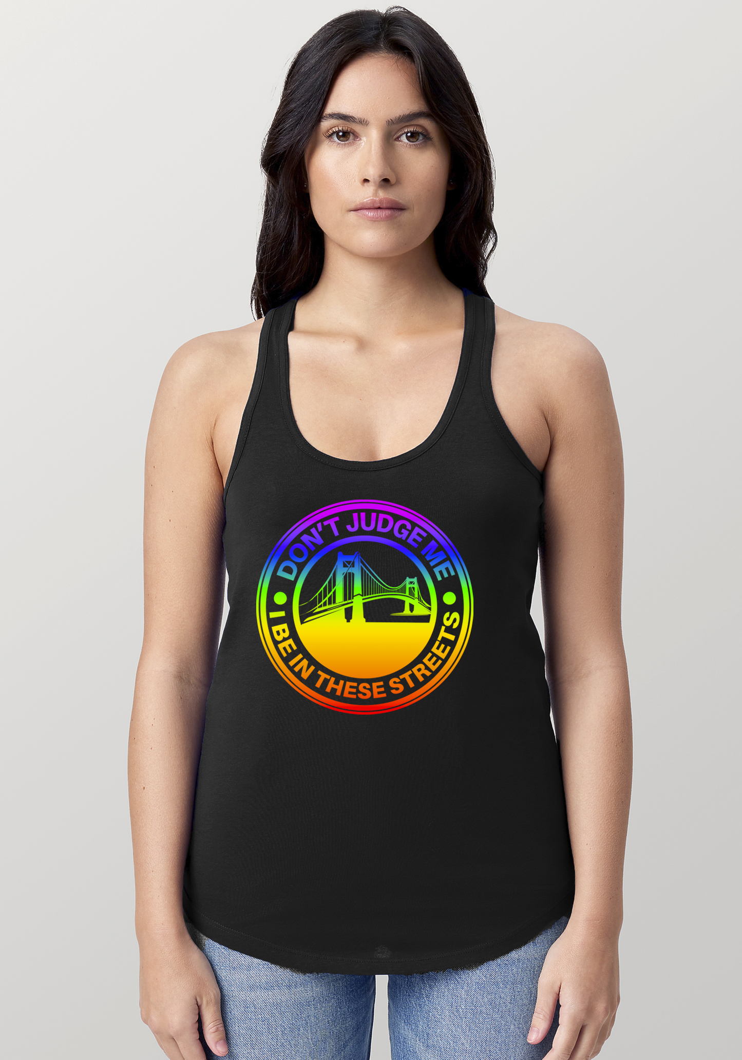 Black Women's Racerback Tank - The Bay
