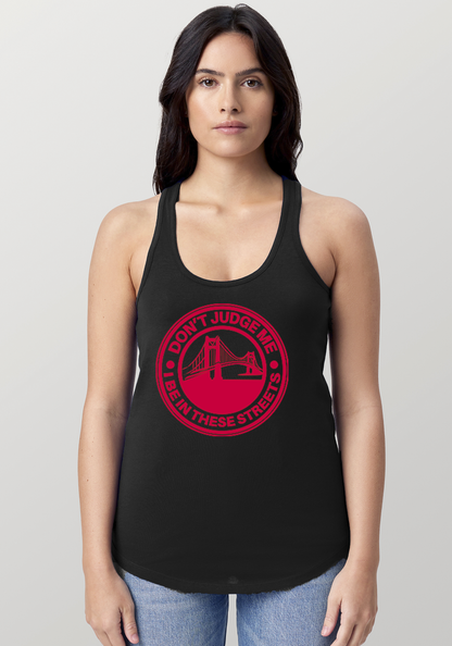 Black Women's Racerback Tank - The Bay