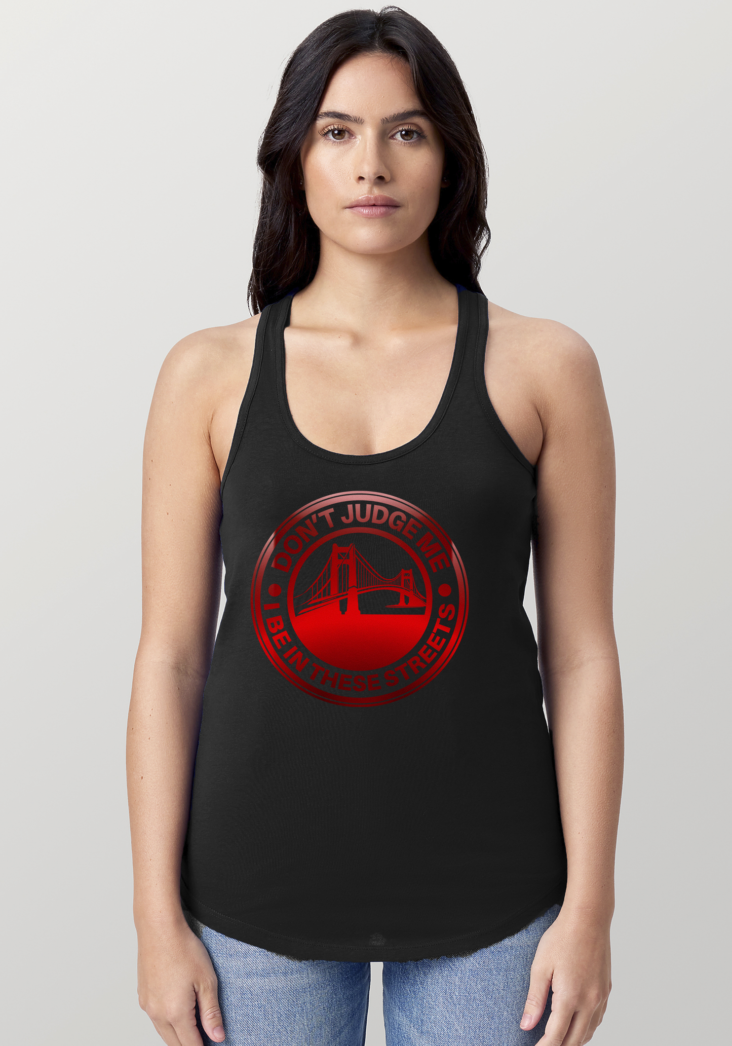 Black Women's Racerback Tank - The Bay