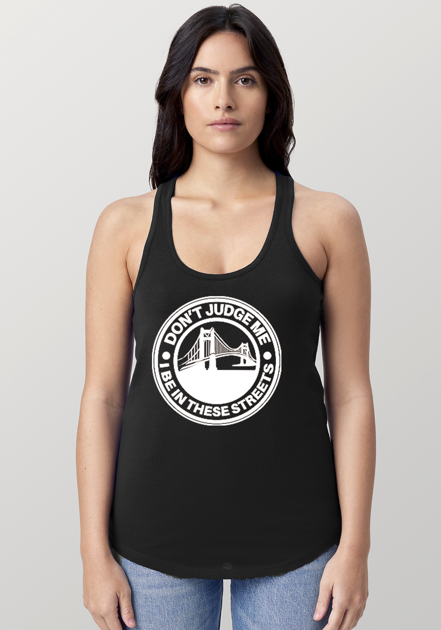 Black Women's Racerback Tank - The Bay