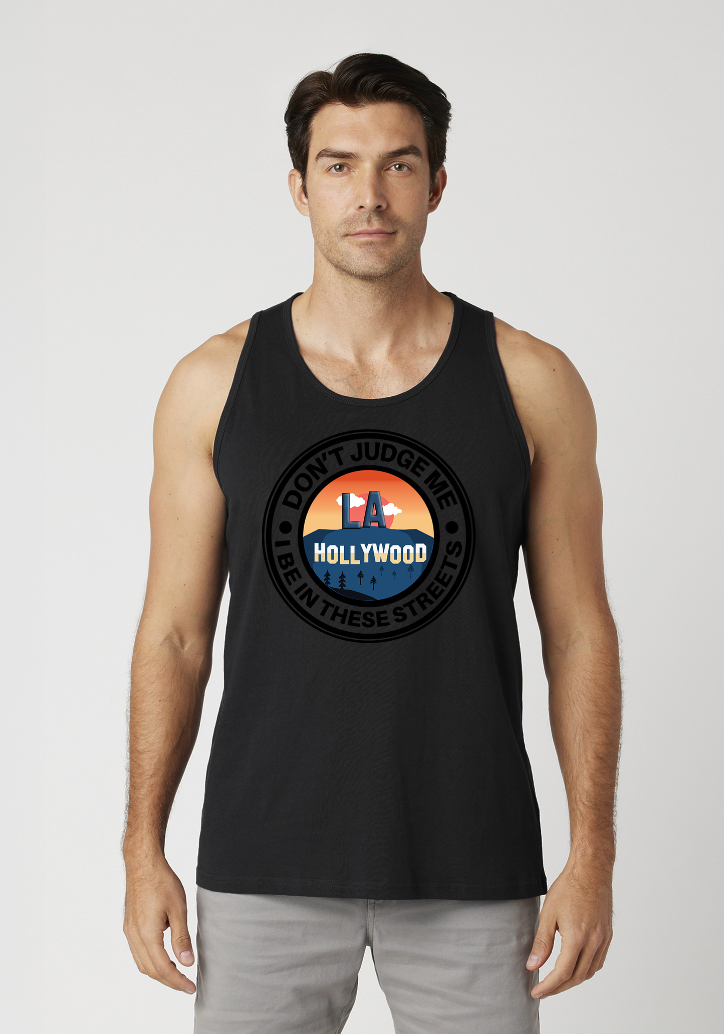 Black Men's Tank Top - Hollywood