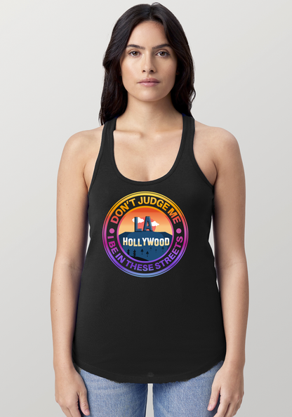 Black Women's Racerback Tank - Hollywood