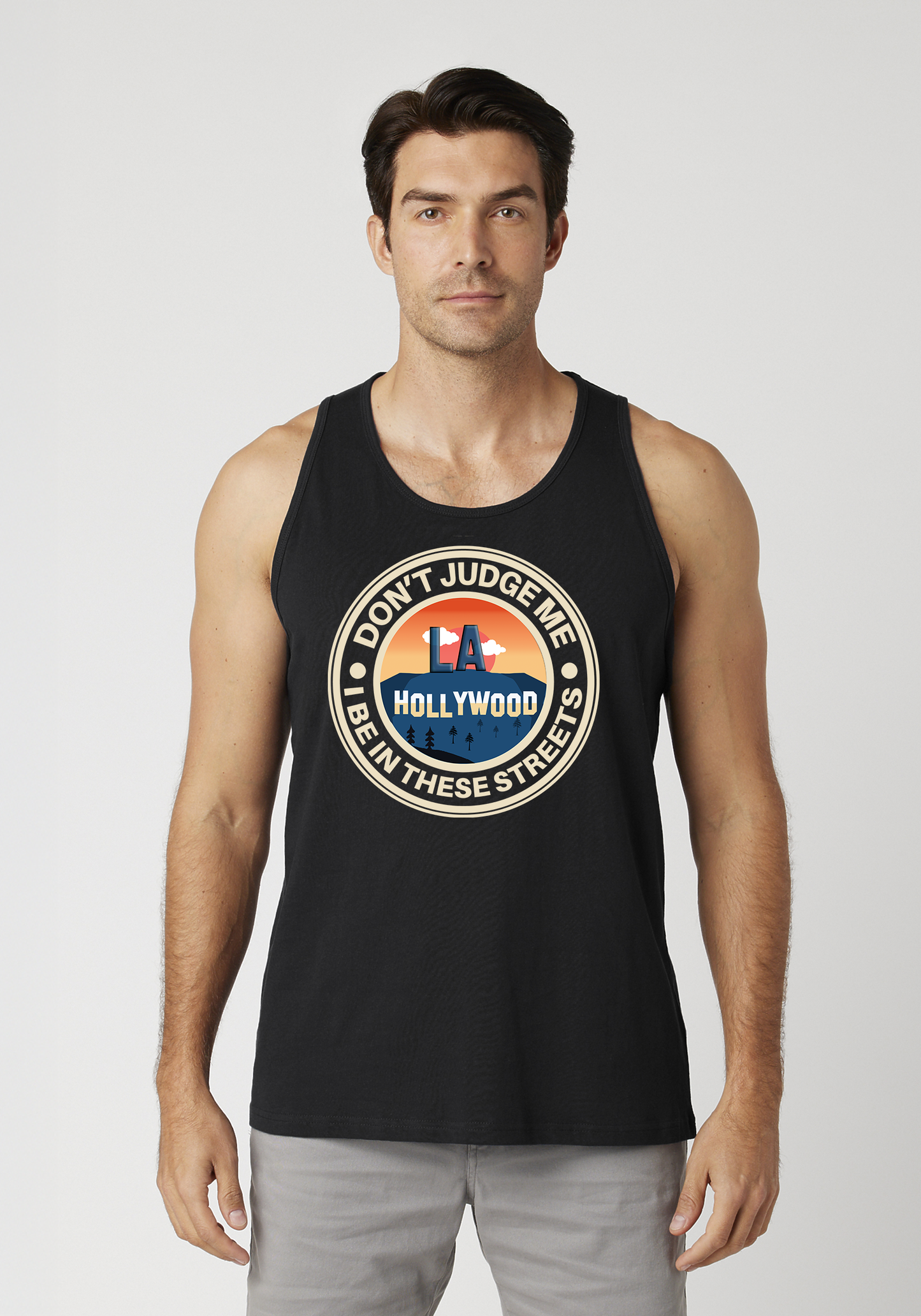 Black Men's Tank Top - Hollywood