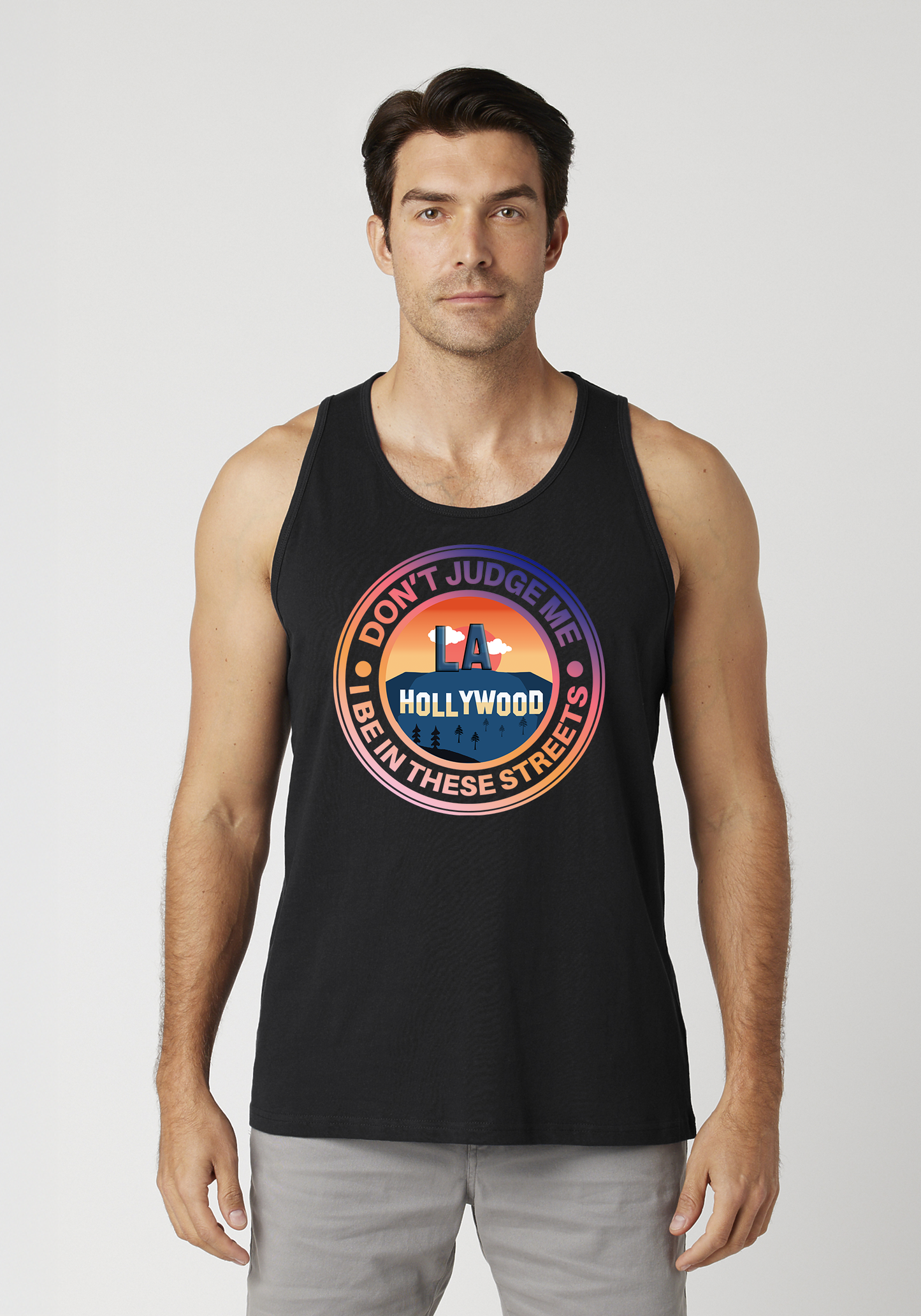 Black Men's Tank Top - Hollywood