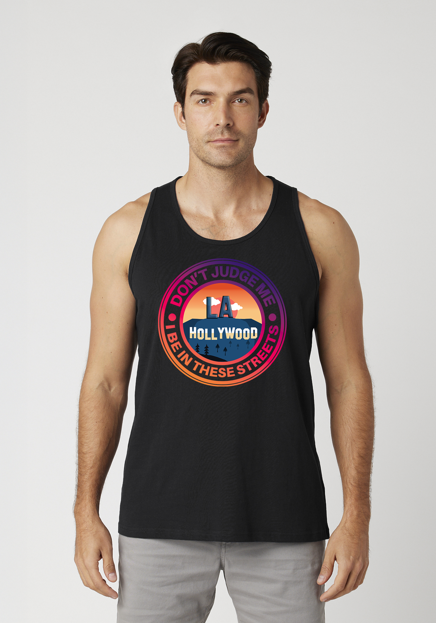 Black Men's Tank Top - Hollywood
