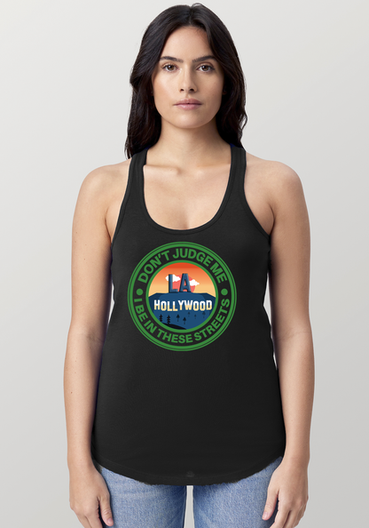 Black Women's Racerback Tank - Hollywood