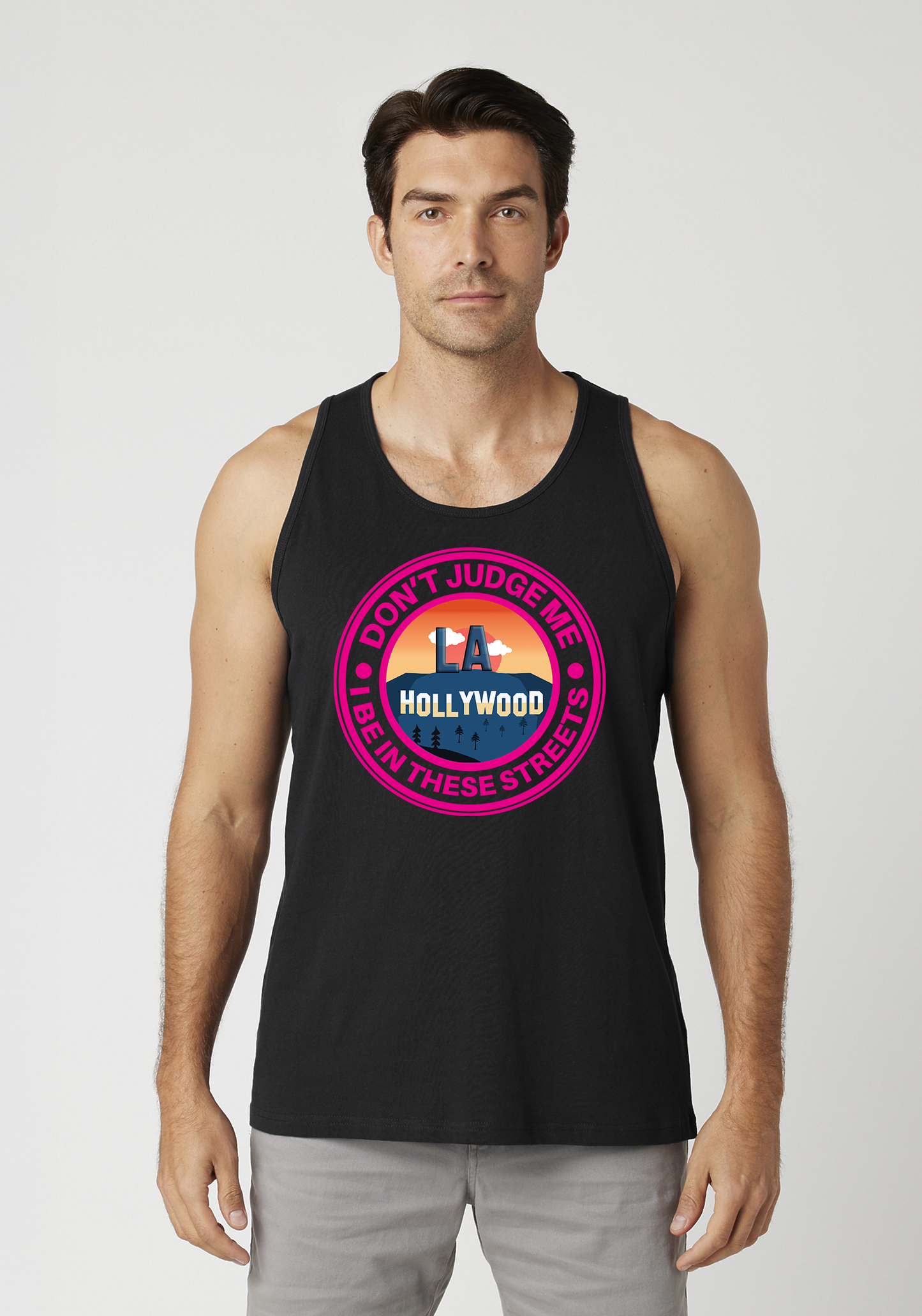 Black Men's Tank Top - Hollywood