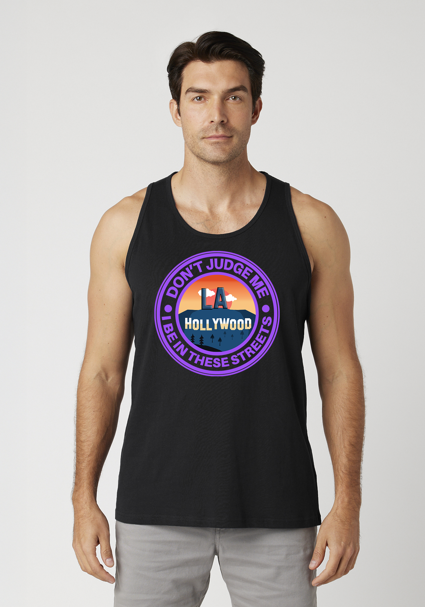 Black Men's Tank Top - Hollywood