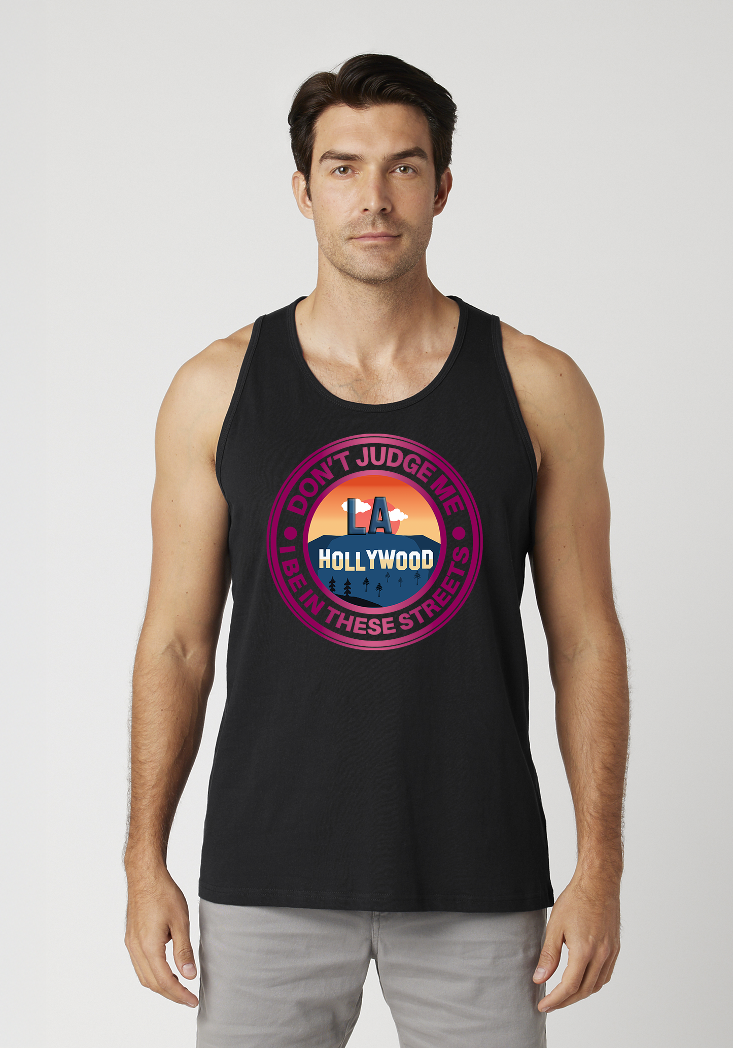 Black Men's Tank Top - Hollywood