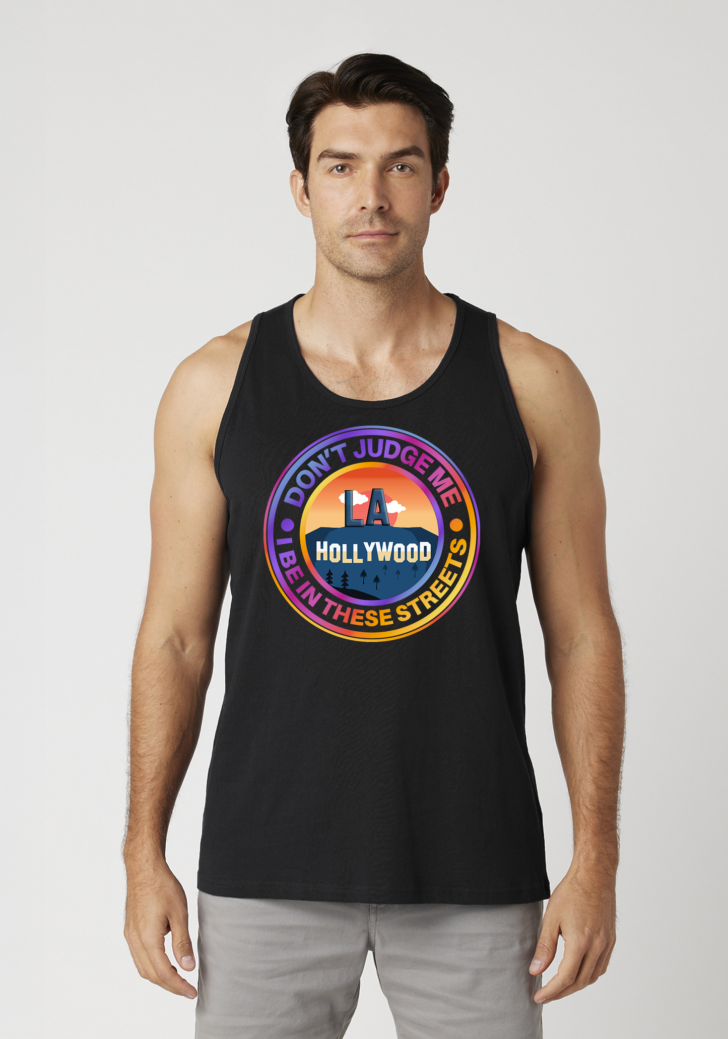 Black Men's Tank Top - Hollywood